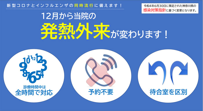 12月から当院の発熱外来が変わります